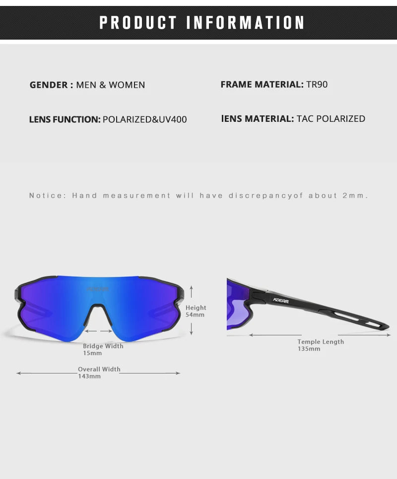 Sonnenbrille Sport TR90 polarisiert kratzfest 1,1mm Linse Herren