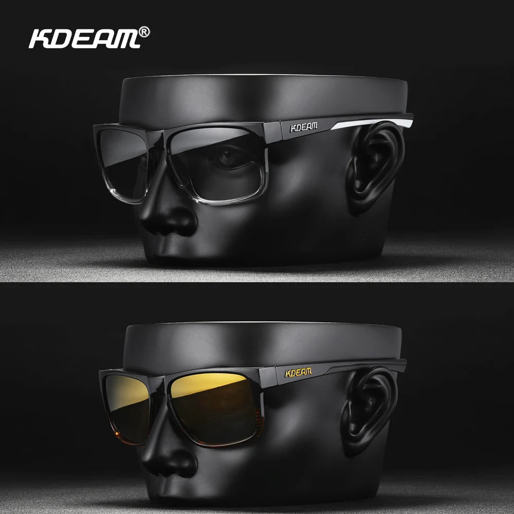 Sonnenbrille quadratisch photochrom polarisiert rutschfest Outdoor Unisex