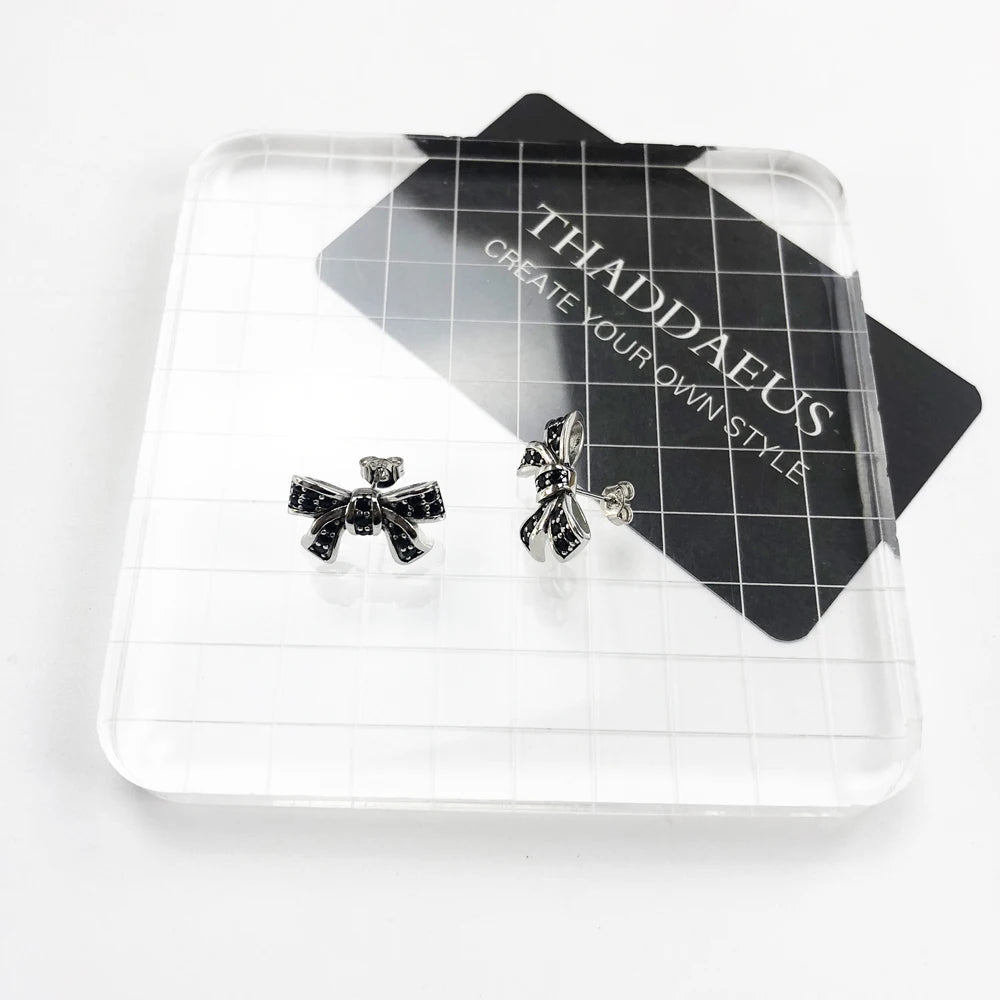 Damen-Ohrstecker Bogen Knoten glamourös aus Sterlingsilber