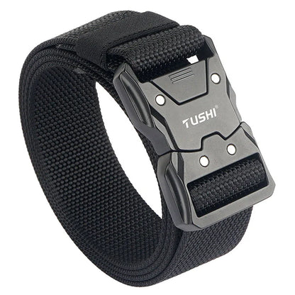 Herren-Taktischer Gürtel aus 1200D Nylon mit Schnellverschluss und robuster Metall-Schnalle, Breite 3,8 cm