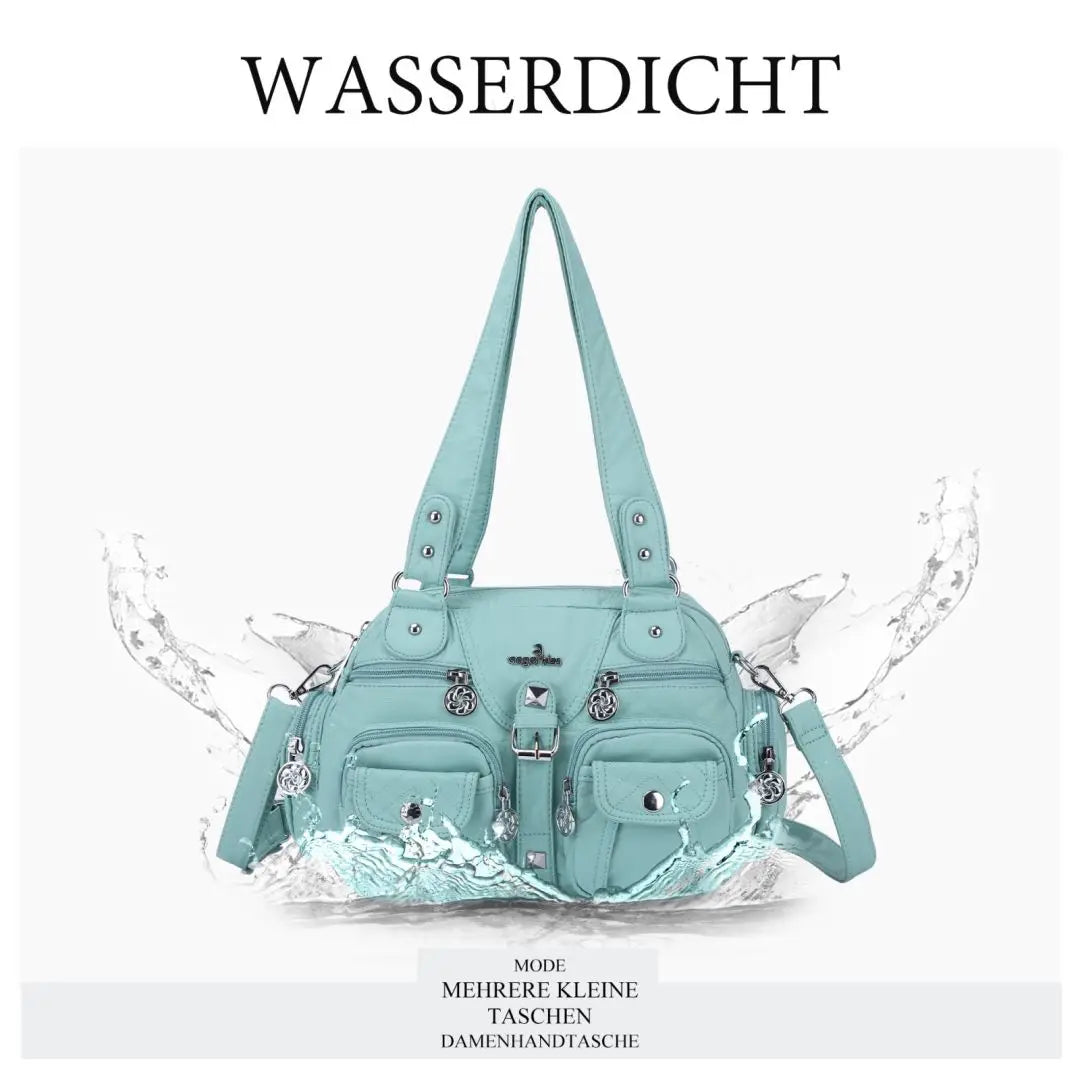 Damen-Schultertasche aus PU-Leder in kompakter Bauweise mit Angenehmer Haptik und Mehrfachfächern