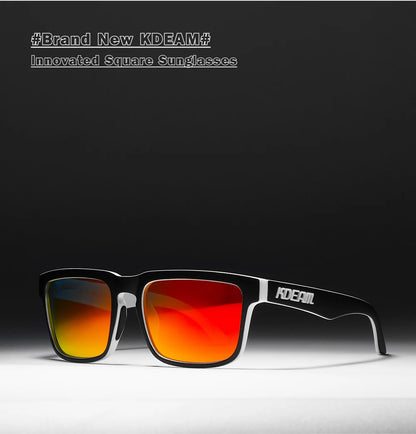 Sonnenbrille quadratisch polarisiert lässig Outdoor Unisex Pärchen neues Paket