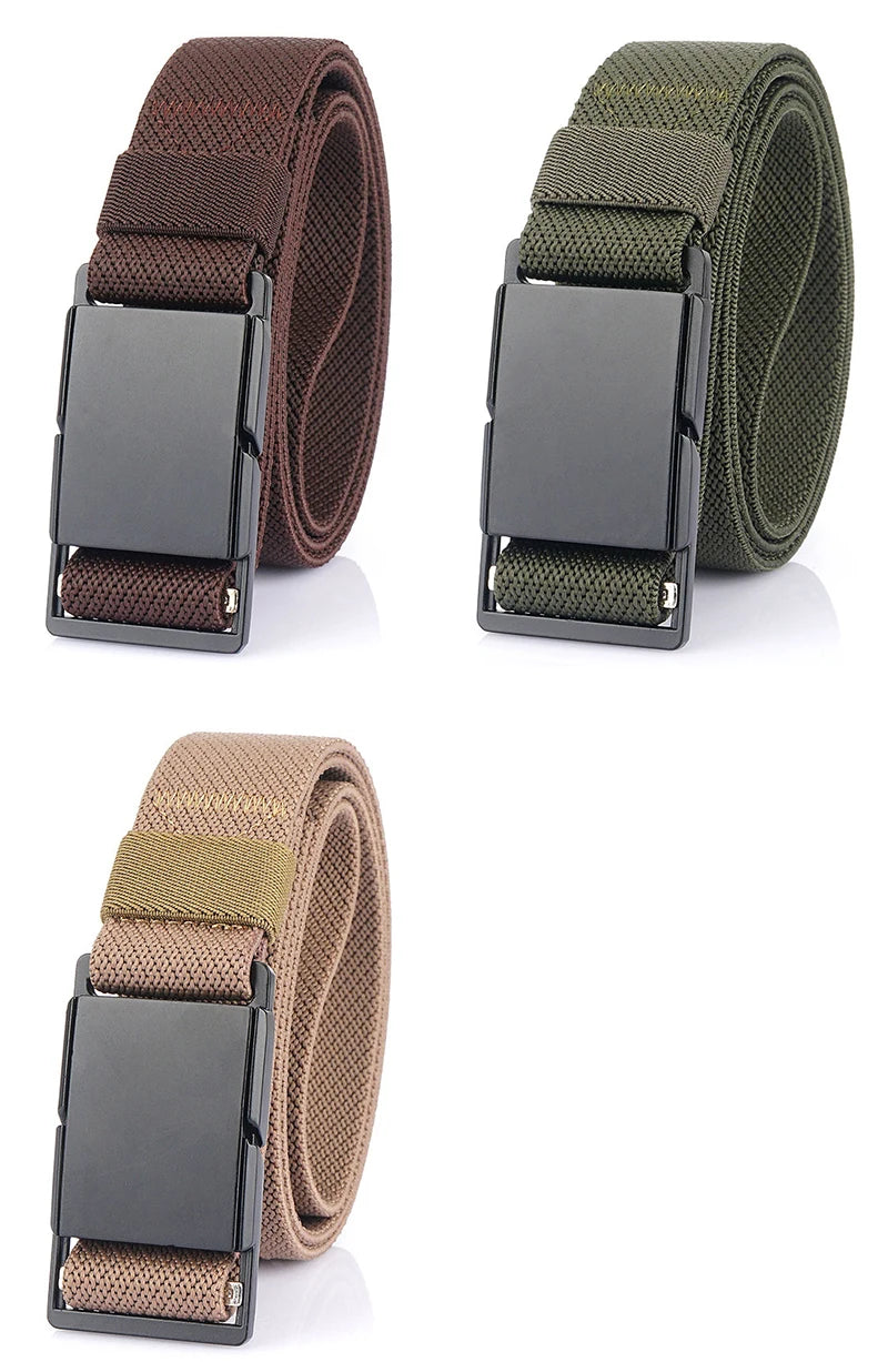 Unisex-Gürtel Mit Magnet-Schnalle 3,4 cm Breite Elastisch Für Outdoor Alltagsaktivitäten Wandern Reisen