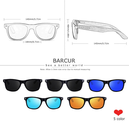 Sonnenbrille Walnuss schwarz polarisiert UV400 Holz Original-Etui Herren