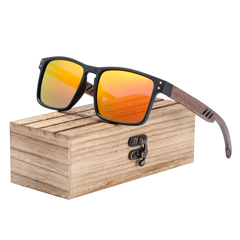 Sonnenbrille Holz Walnuss Marken-Design polarisiert UV400 Herren Damen