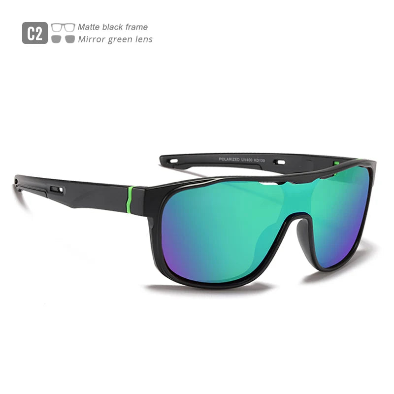Sonnenbrille Einteiler polarisiert übergroß Schild Sport Herren