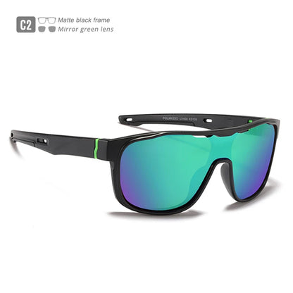 Sonnenbrille Einteiler polarisiert übergroß Schild Sport Herren