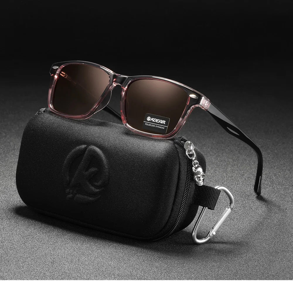Sonnenbrille quadratisch polarisiert TR90 Federgelenk Unisex