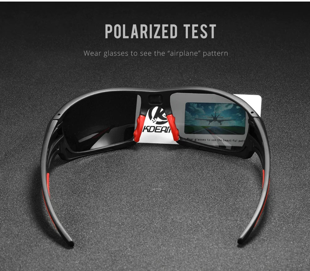 Sonnenbrille Sport TR90 polarisiert Wandern Angeln Reißverschlussetui Herren