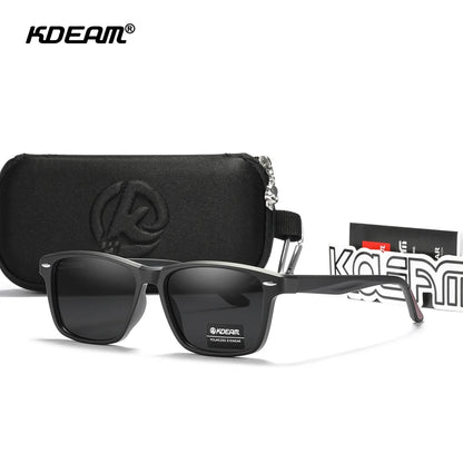 Sonnenbrille quadratisch polarisiert TR90 Federgelenk Unisex