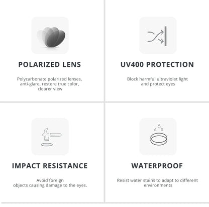 Sonnenbrille Kristallrahmen HD polarisiert Spiegel glasklar Unisex