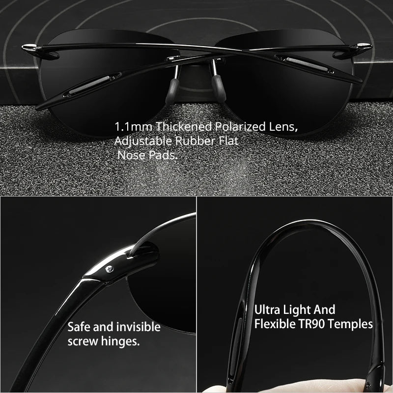 Sonnenbrille Pilot TR90 polarisiert UV400 ultraleicht Luxus Herren