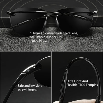 Sonnenbrille Pilot TR90 polarisiert UV400 ultraleicht Luxus Herren