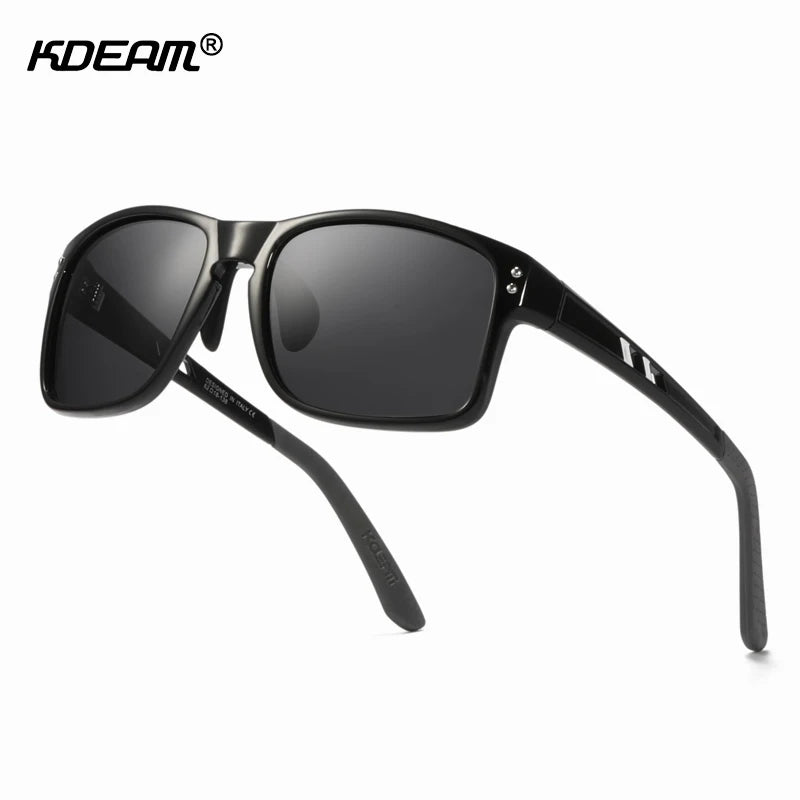 Sonnenbrille Sport TR90 polarisiert rechteckig XL Fahren Damen Herren