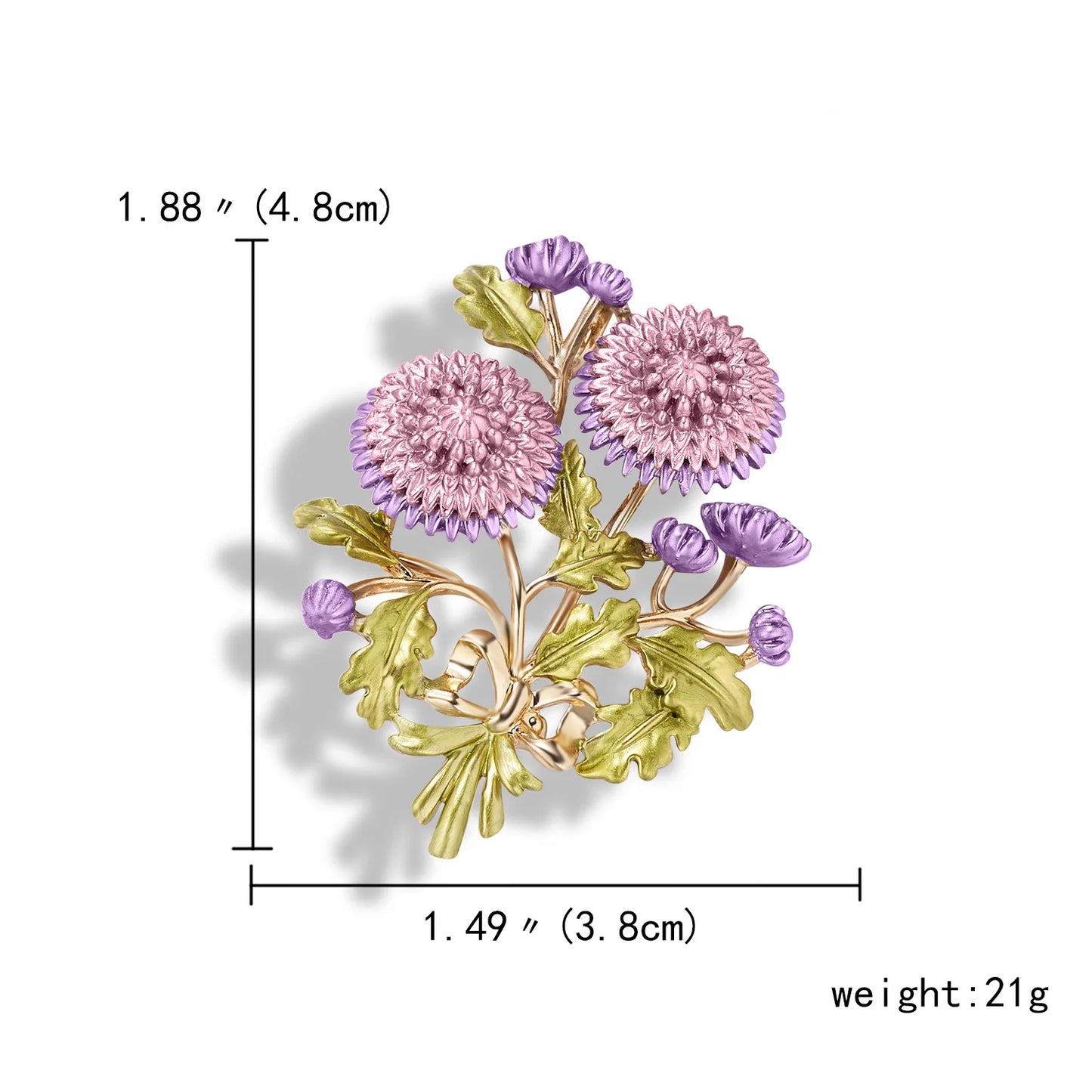 Brosche Daisy Rose Emaille Hochzeit Bouquet Kleidung Geschenk Damen