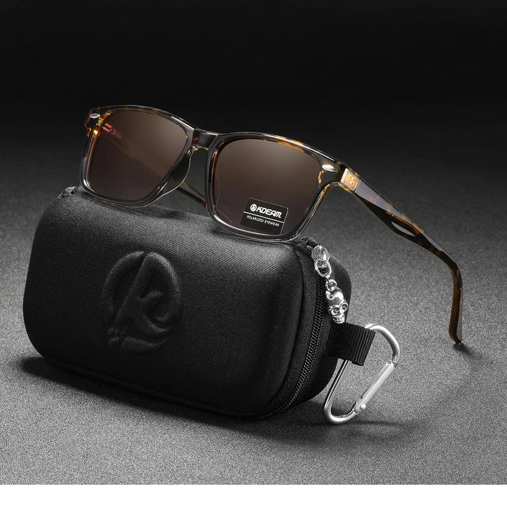 Sonnenbrille quadratisch polarisiert TR90 Federgelenk Unisex