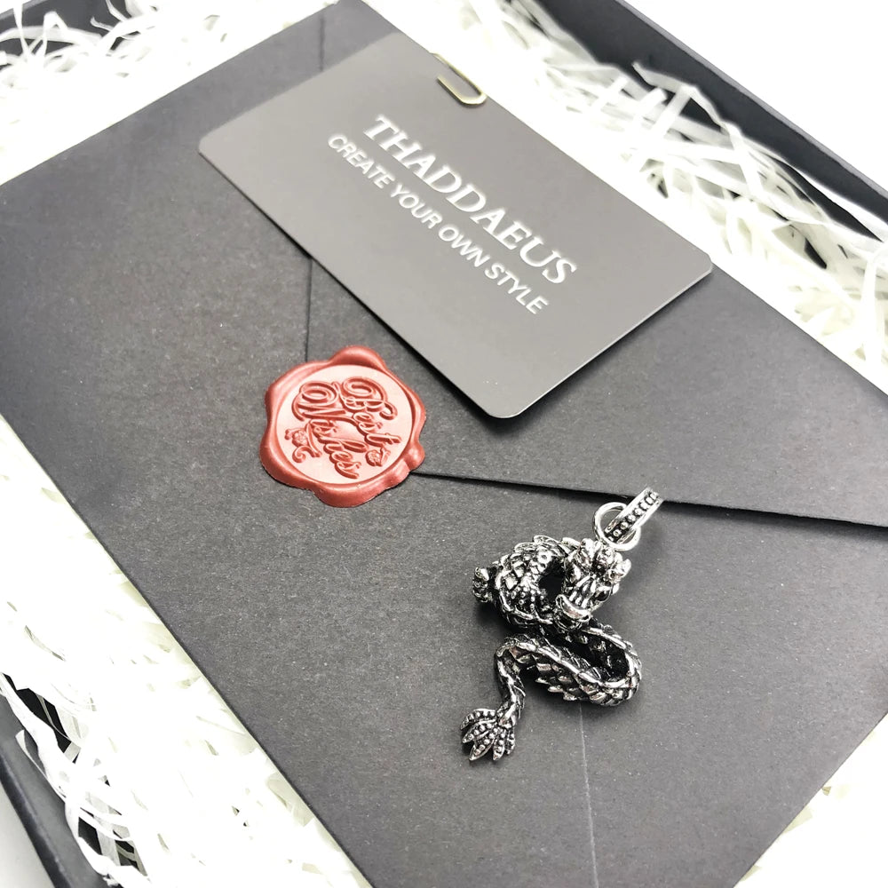 Damen-Anhänger Drache Punk Rebel aus Sterlingsilber