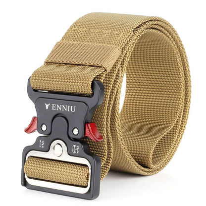 Herren-Taktischer Gürtel aus Nylon mit Schnellverschluss und robuster Metall-Schnalle 5 cm Breite