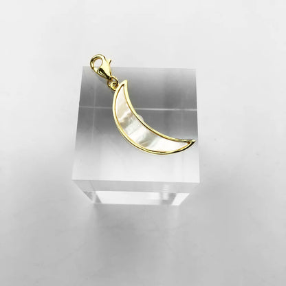Damen-Charm-Anhaenger Mond gold aus Sterlingsilber