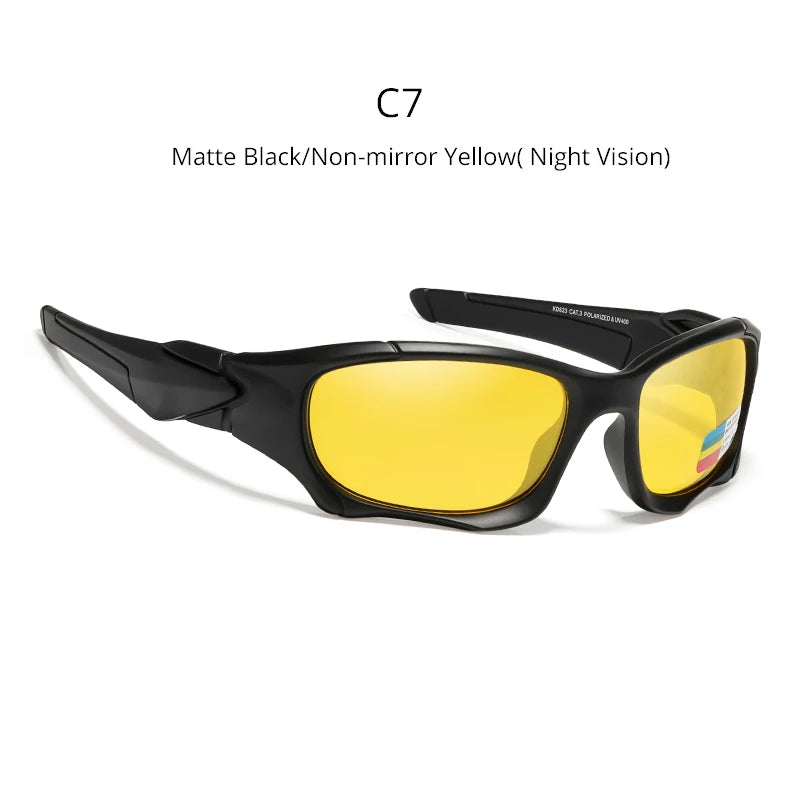 Sonnenbrille Sport Schild polarisiert gebogener Rahmen widerstandsfähig Unisex