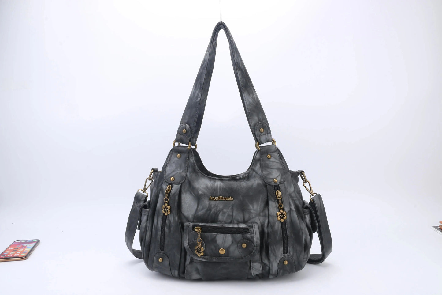 Damen-Schultertasche aus PU-Leder mit Reißverschluss und Mehrfachfächern Kompakter Alltagsbegleiter