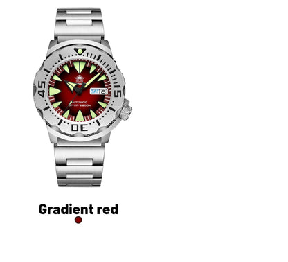 ADDIESDIVE AD2103 Men Monster Watch Luminous Sapphire Glass Blue Dial NH36 Diver 316L Stainless Steel Mechanical Watches