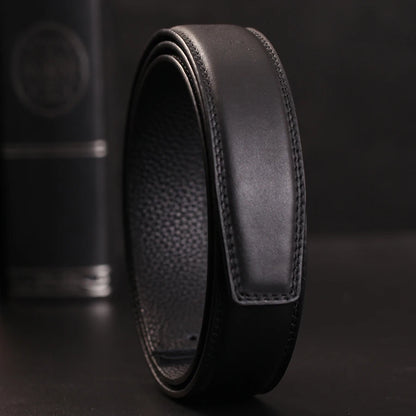 Herren Echtleder-Gürtel Business Casual 3,5 cm Automatik-Schnalle Rindsleder Hochwertig
