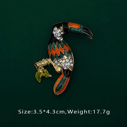 Brosche Vogel Libelle Emaille Kreativ Tasche Schulranzen Accessoire Damen