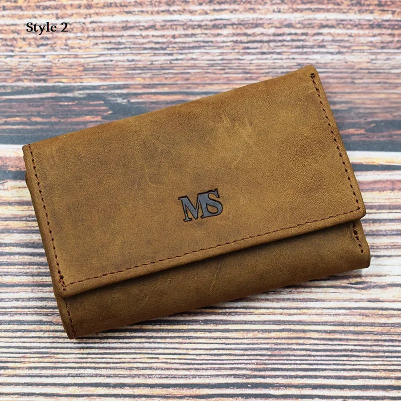 Unisex-Schlüsselmappe Multifunktionaler Organizer aus echtem Rindsleder Kompakt und Praktisch