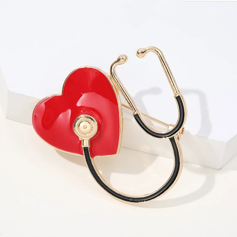 Brosche Medizin Stethoskop Arzt Krankenschwester Rucksack Revers Schmuck