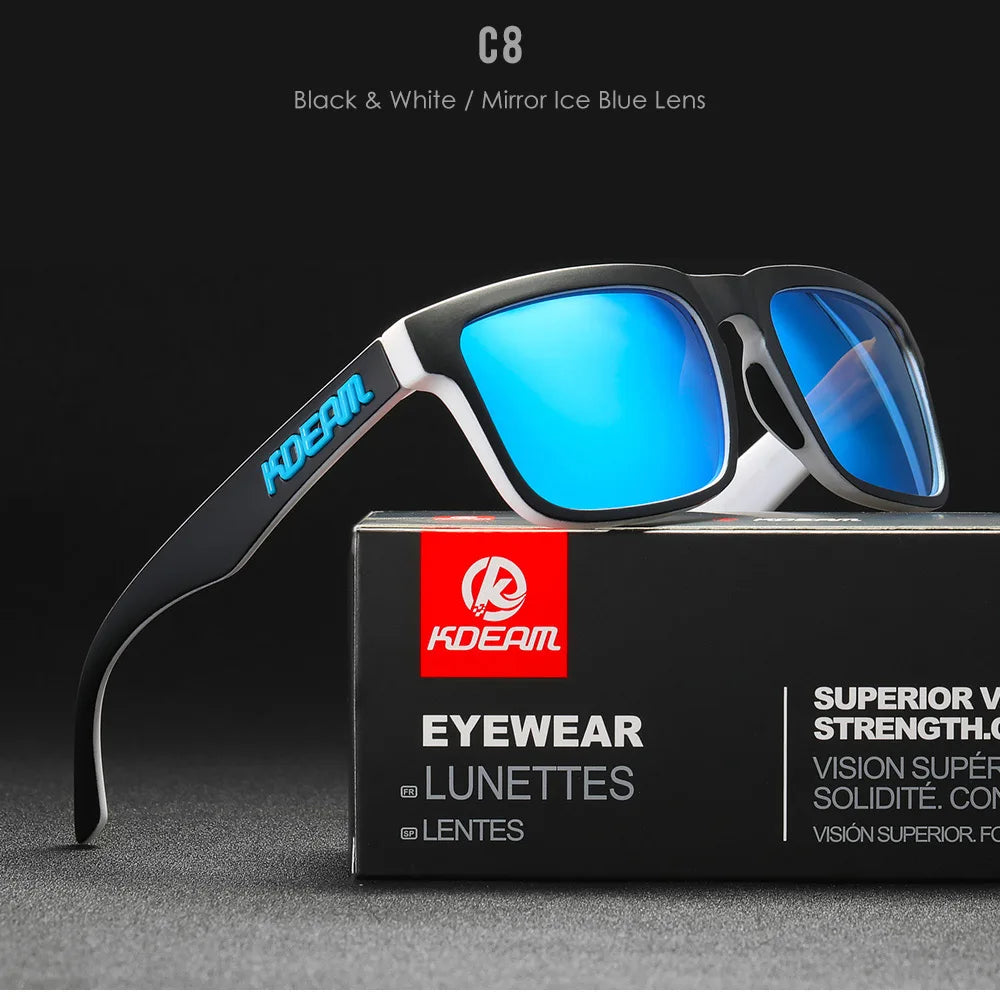 Sonnenbrille quadratisch polarisiert Angeln Lifestyle Spiegel Hartbox Unisex