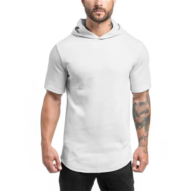 Herren T-Shirt aus dünner Baumwolle mit kurzem Arm im einfarbigen Design