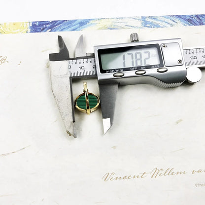 Damen-Ring ovaler grüner Stein vergoldet Vintage aus Sterlingsilber