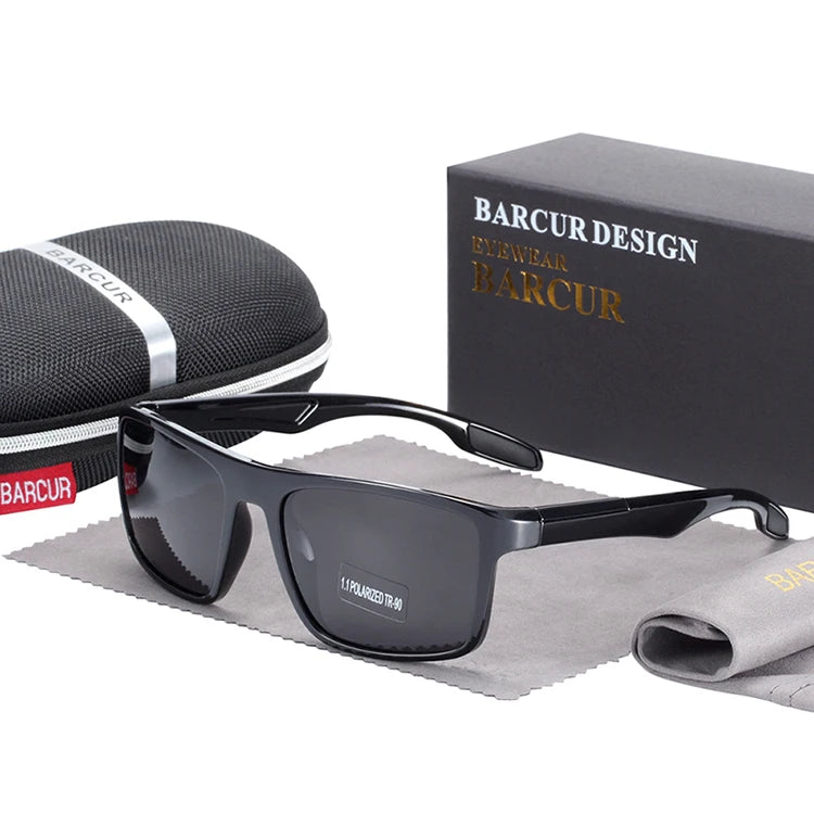 Sonnenbrille TR90 Vintage quadratisch polarisiert UV400 Herren Damen