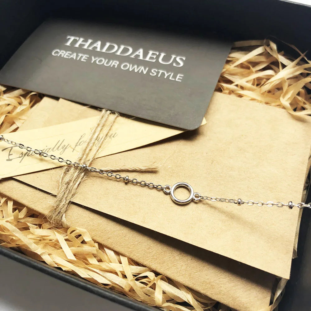 Damen-Armband filigran runde Ösen verstellbar aus Sterlingsilber