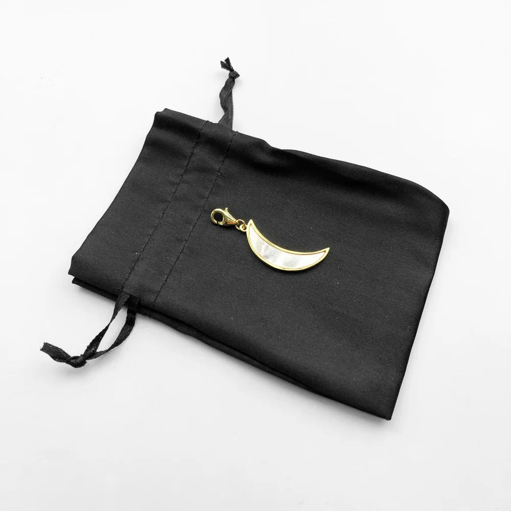 Damen-Charm-Anhaenger Mond gold aus Sterlingsilber