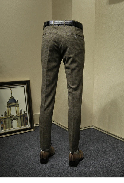 Doppelreihiger Herrenanzug aus 30% Wolle in Tiefblau, Schwarz oder Grau – Slim Fit für Hochzeit oder Business