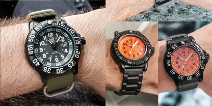 Herren-Sportquarzuhr mit Leuchtzeigern und Nylonarmband