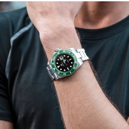 Herren-Taucheruhr mit Keramikluenette und NH35-Automatikwerk