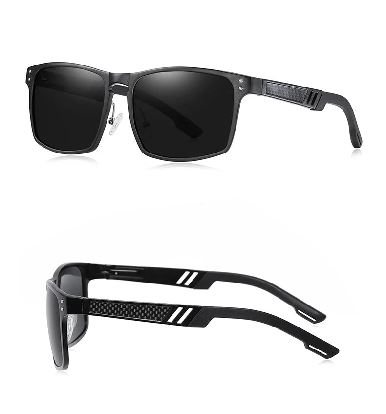 Sonnenbrille Al-Mg quadratisch polarisiert Spiegel Sport Herren Damen