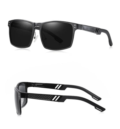 Sonnenbrille Al-Mg quadratisch polarisiert Spiegel Sport Herren Damen