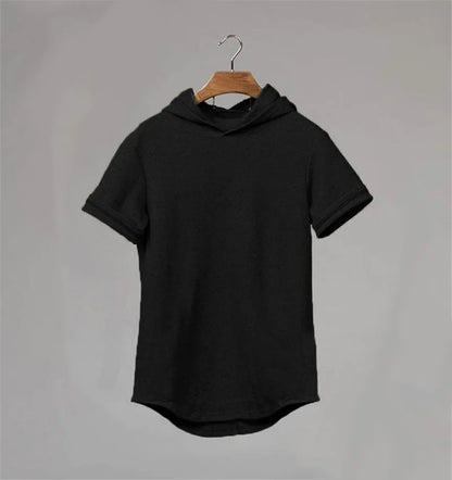 Herren T-Shirt aus dünner Baumwolle mit kurzem Arm im einfarbigen Design