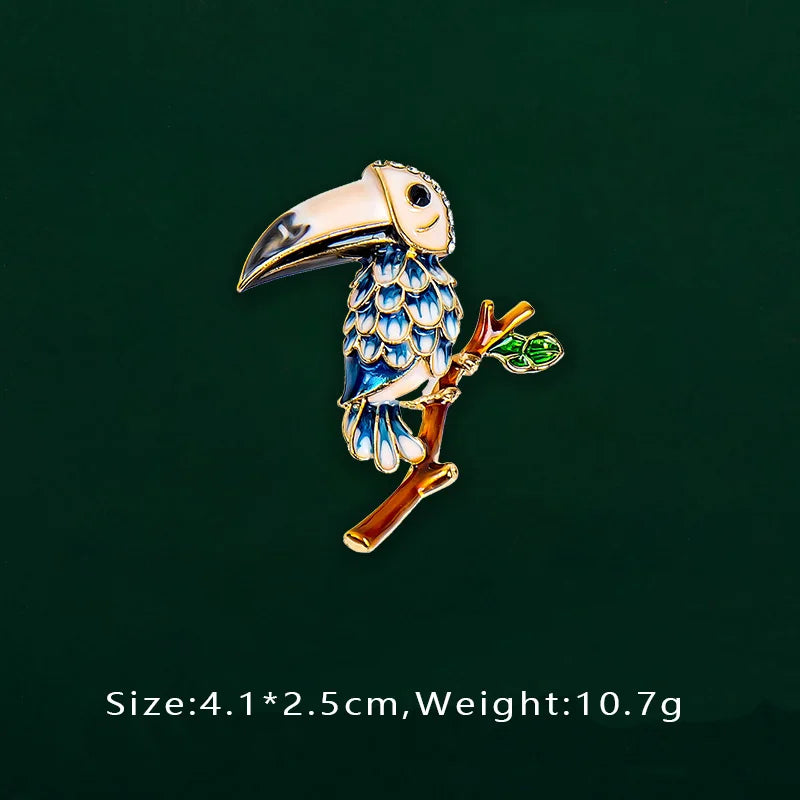 Brosche Vogel Libelle Emaille Kreativ Tasche Schulranzen Accessoire Damen