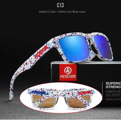 Sonnenbrille quadratisch polarisiert Angeln Lifestyle Spiegel Hartbox Unisex