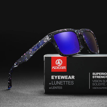 Sonnenbrille quadratisch polarisiert Angeln Lifestyle Spiegel Hartbox Unisex