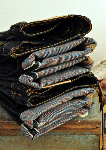 Herrenjeans aus 21oz Rainbow Selvedge Denim im Vintage-Stil für Männer