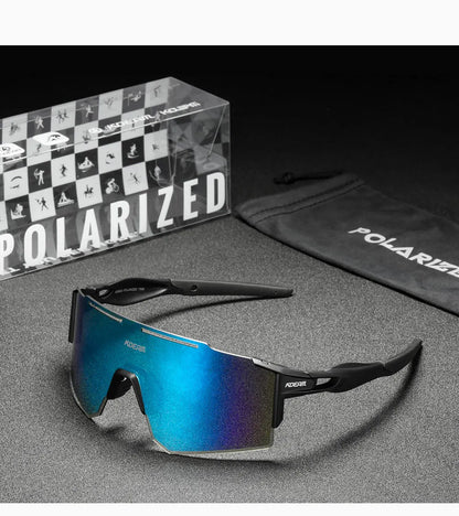 Sonnenbrille Sport TR90 polarisiert 1,2mm Glas Gummisteg winddicht Herren