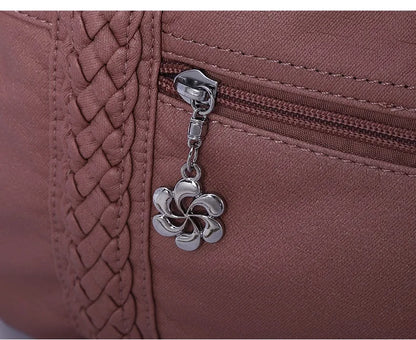 Damen-Schultertasche Aus PU-Leder Mit Reißverschluss Und Innenfächern Großes Stauraumvolumen