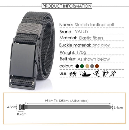 Unisex-Gürtel Mit Magnet-Schnalle 3,4 cm Breite Elastisch Für Outdoor Alltagsaktivitäten Wandern Reisen