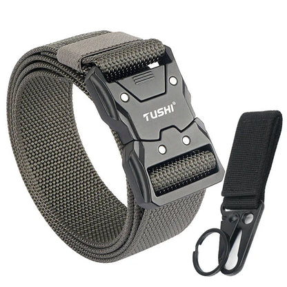 Herren-Taktischer Gürtel aus 1200D Nylon mit Schnellverschluss und robuster Metall-Schnalle, Breite 3,8 cm